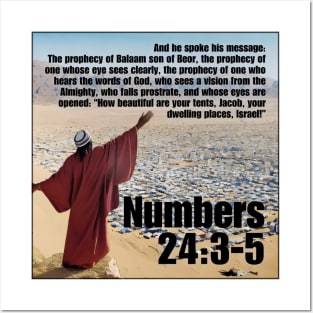 Numbers 24:3-5 Posters and Art